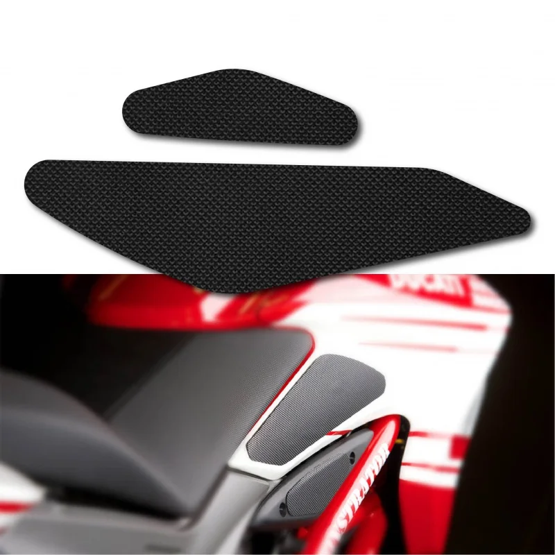 For Ducati Hyperstrada Hypermotard Sp	2013-2018 3M Self Adhesive Silicone Non-Sliptank Pads Traction Grips 3D Rubber