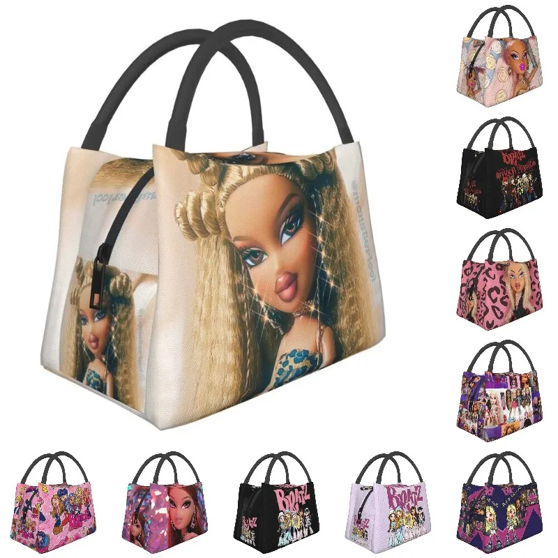 

Bree Bratz Insulated Lunch Tote Bag for Women Monsterlool Resuable Cooler Thermal Bento Box Work Travel Fruit Fresh Storage Bag