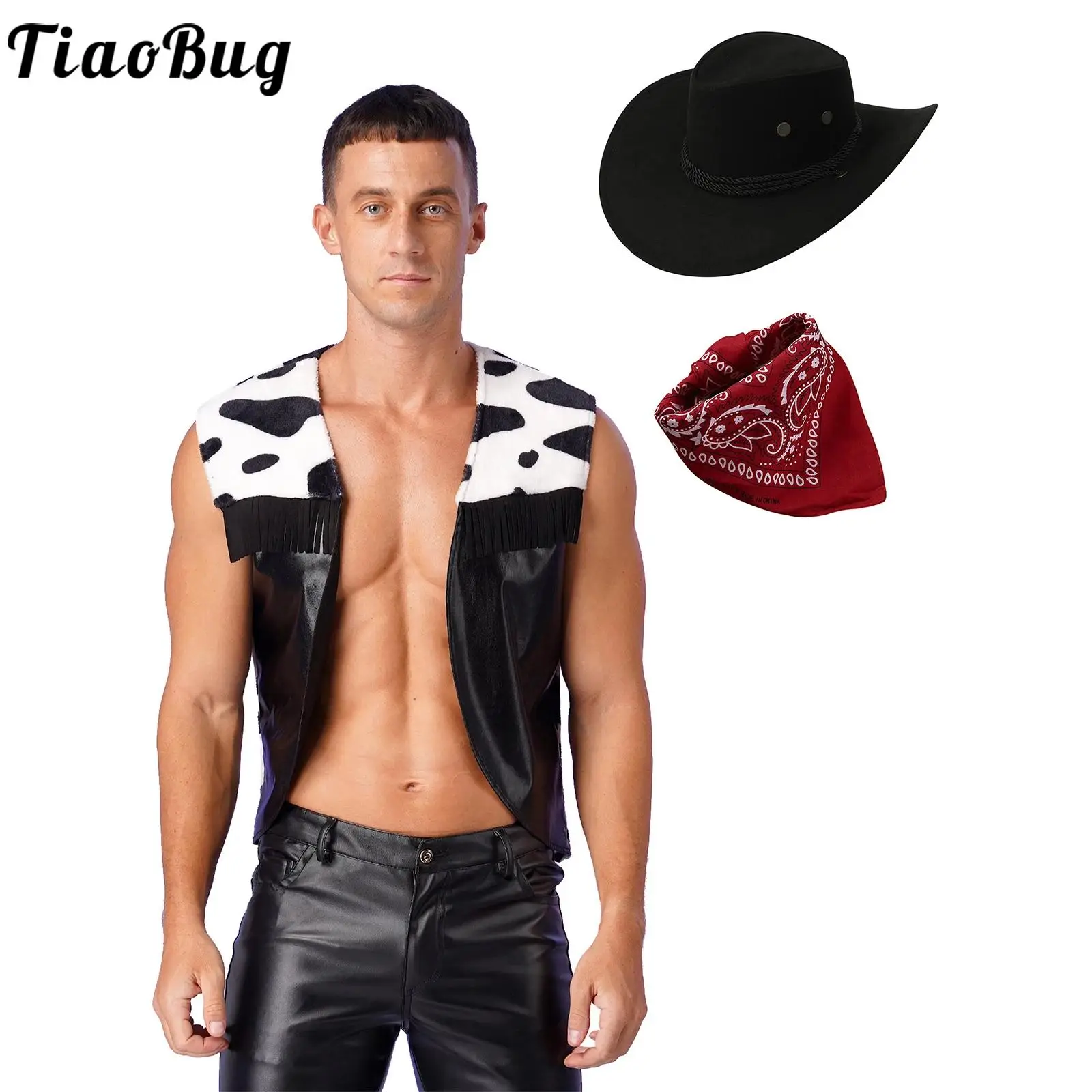 Mens-Wild-West-Cosplay-Cowboy-Costume-Halloween-Dress-Up-Clothes ...