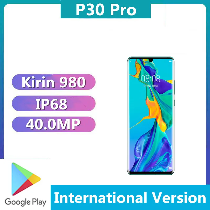 Смартфон HuaWei P30 Pro IP68 6 47 дюйма Kirin 980 NFC 4200 МП мАч |