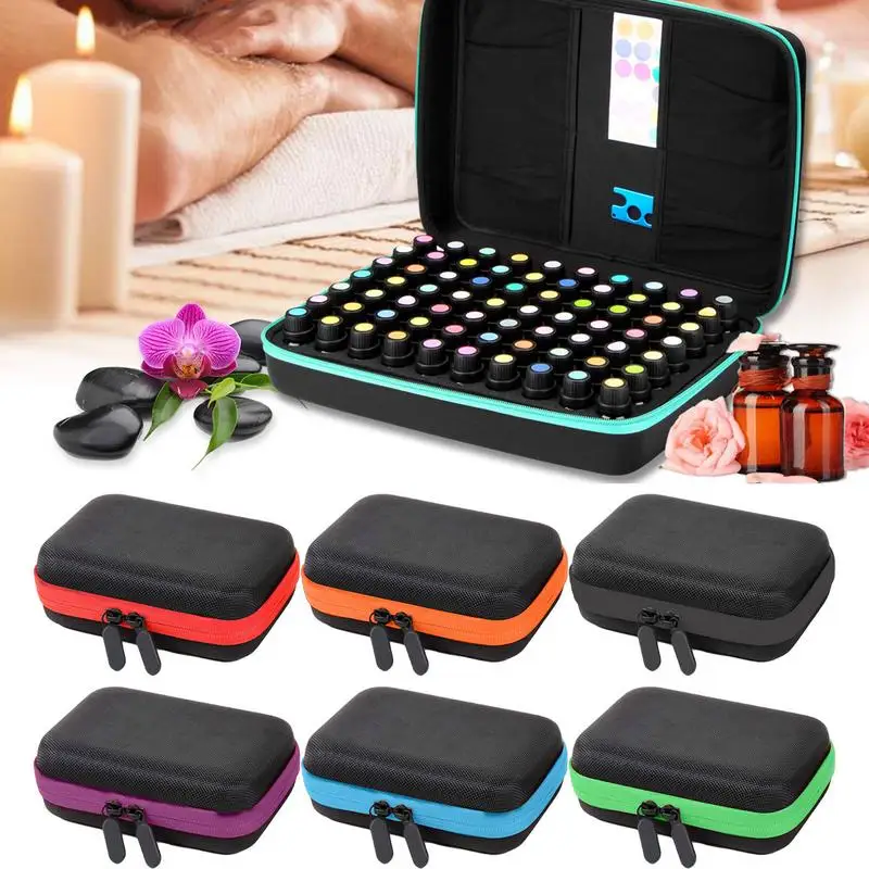 

Essentiial Oil Case 12 Grids 5ml 10ml 15ml Essentiial Oil Zippered Storage Bag Portable Travel Carrying Organizer For Beach Home