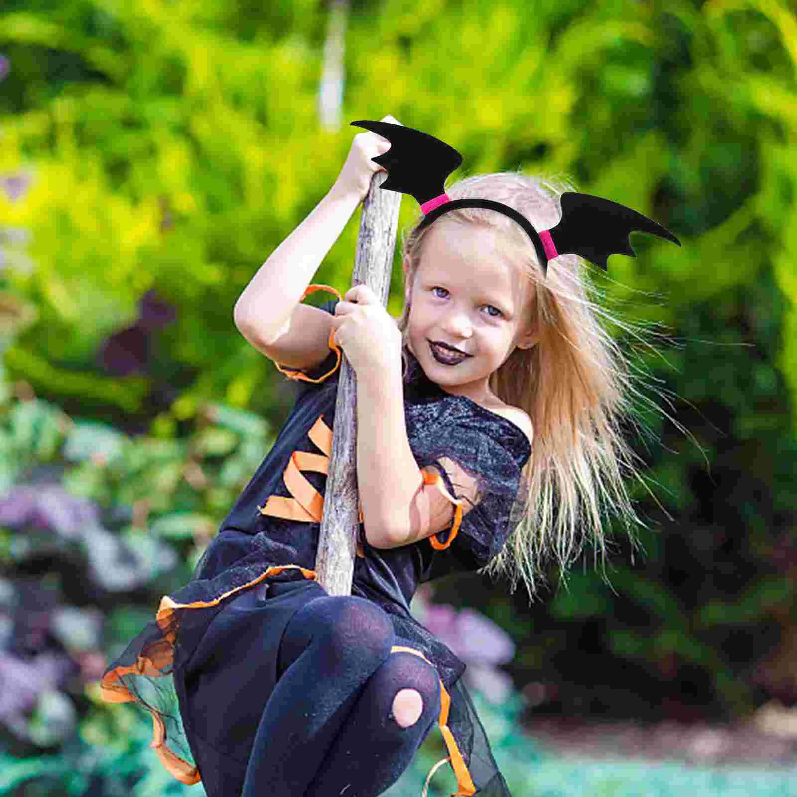 Bat Wing Headband Headwear Hair Ribbons Accessories Costume Halloween Child