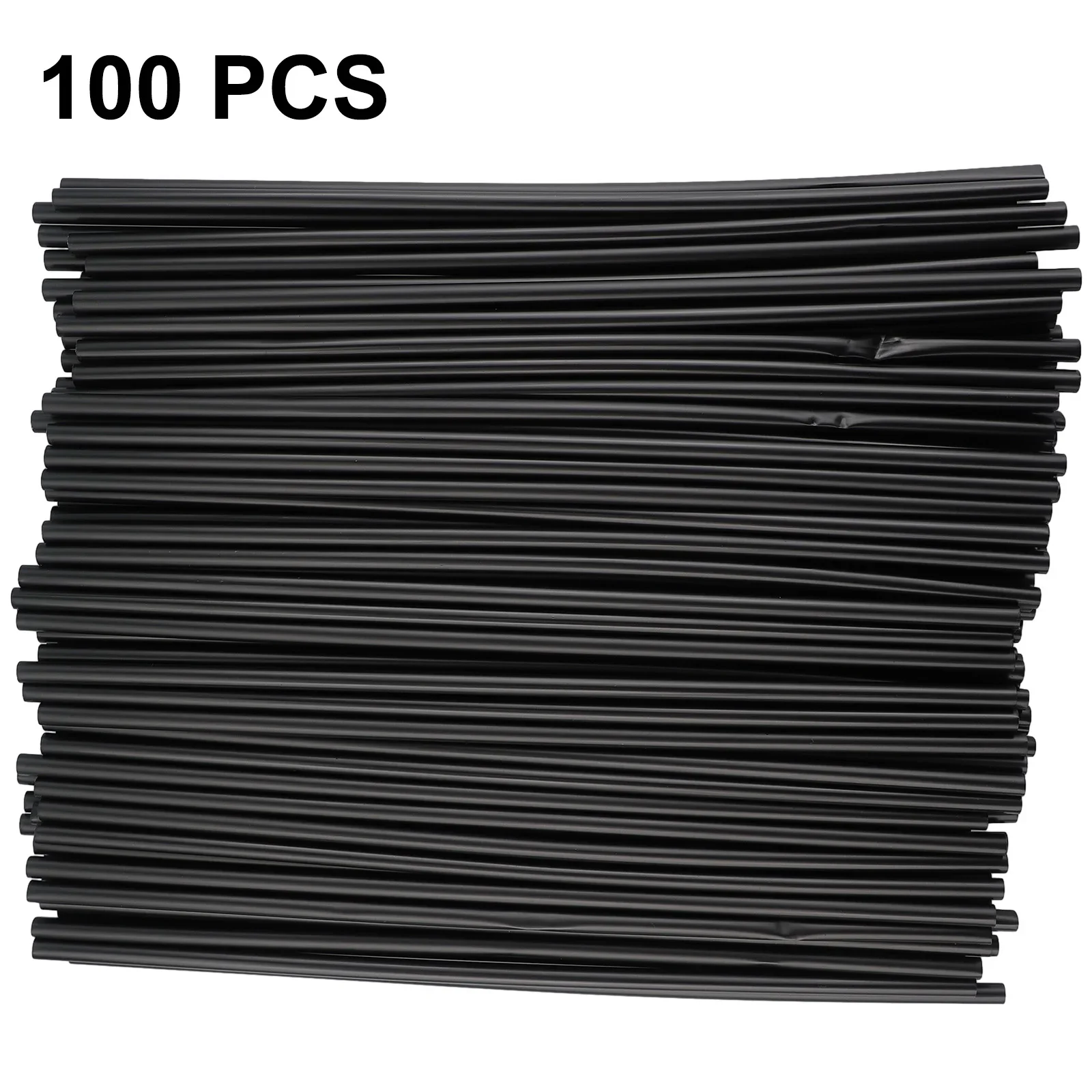 100pcs Drinking Straws Plastic Tubes 260x6mm Black Bubble Tea Straw For Coffee Shop Engagement Party Celebration DIY-Supplies