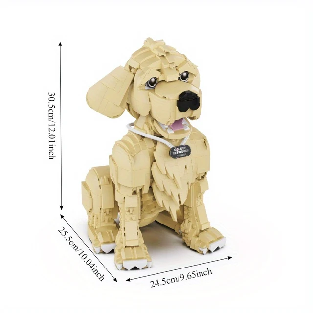 11417-57449a.jpg 1754PCS Golden Retriever Building Blocks Animals Pets Dog Model Toys DIY Assembly Bricks Ornament Holiday Gifts For Kids Adult
