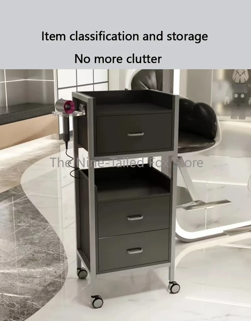 Description Picture 3 of itemBeauty Salon Tray Auxiliary Car Wheels Cleaning Cart Professional Furniture Hairdresser Aesthetic Carrello Reception Barber