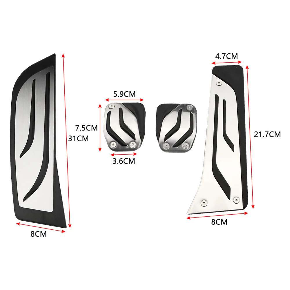 RHD Pedale für BMW 1 2 3 4 5 6 Serie X1 X3 X5 X6 F10 F20 F30 G20 G10 Sport Gas Bremse Fuß Pedal Abdeckung Rest Pads Teile – Detail 6