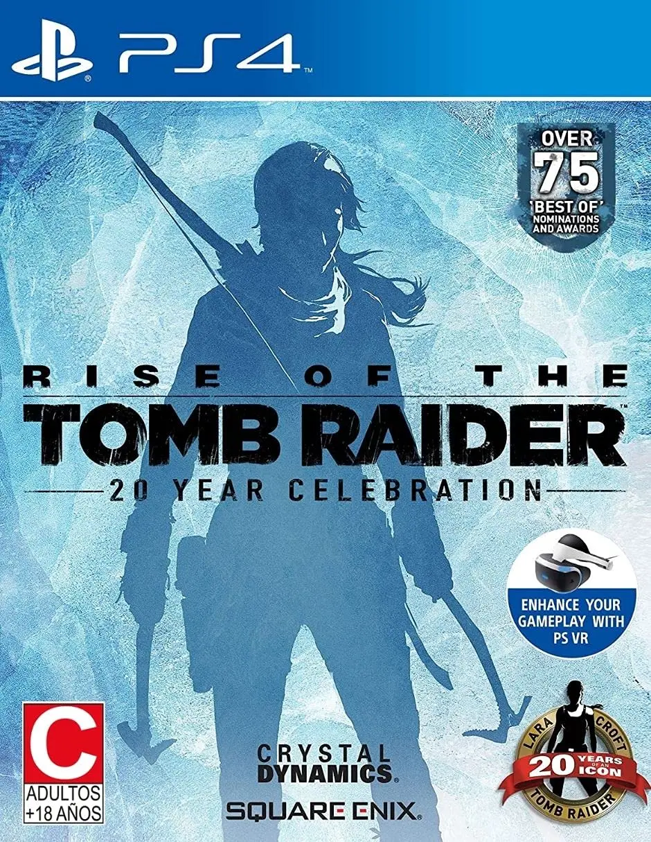 Rise Of The Tomb Raider 20 Anni Celebrazione Ps4 Per Playstation 4 Versione Disco Controllo Videogiochi Console Gamepad