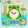Kids Wooden Montessori Toys Weather Season Calendar Clock Time Cognition Preschool English Education Teaching Toys For Kids Gift 4