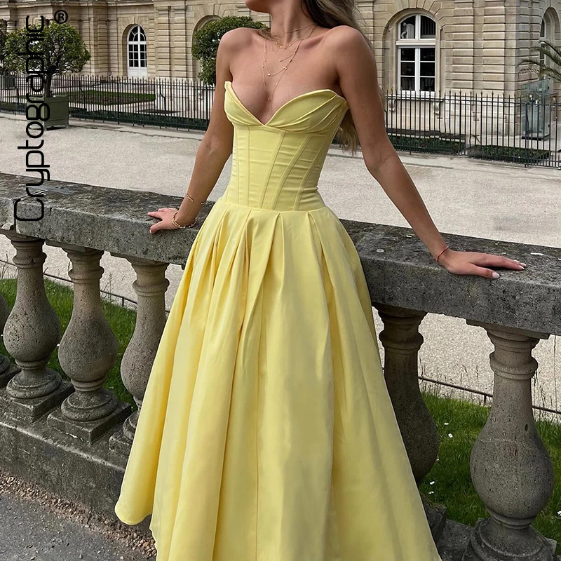 Cryptographic Spring Sexy Backless Midi Dresses