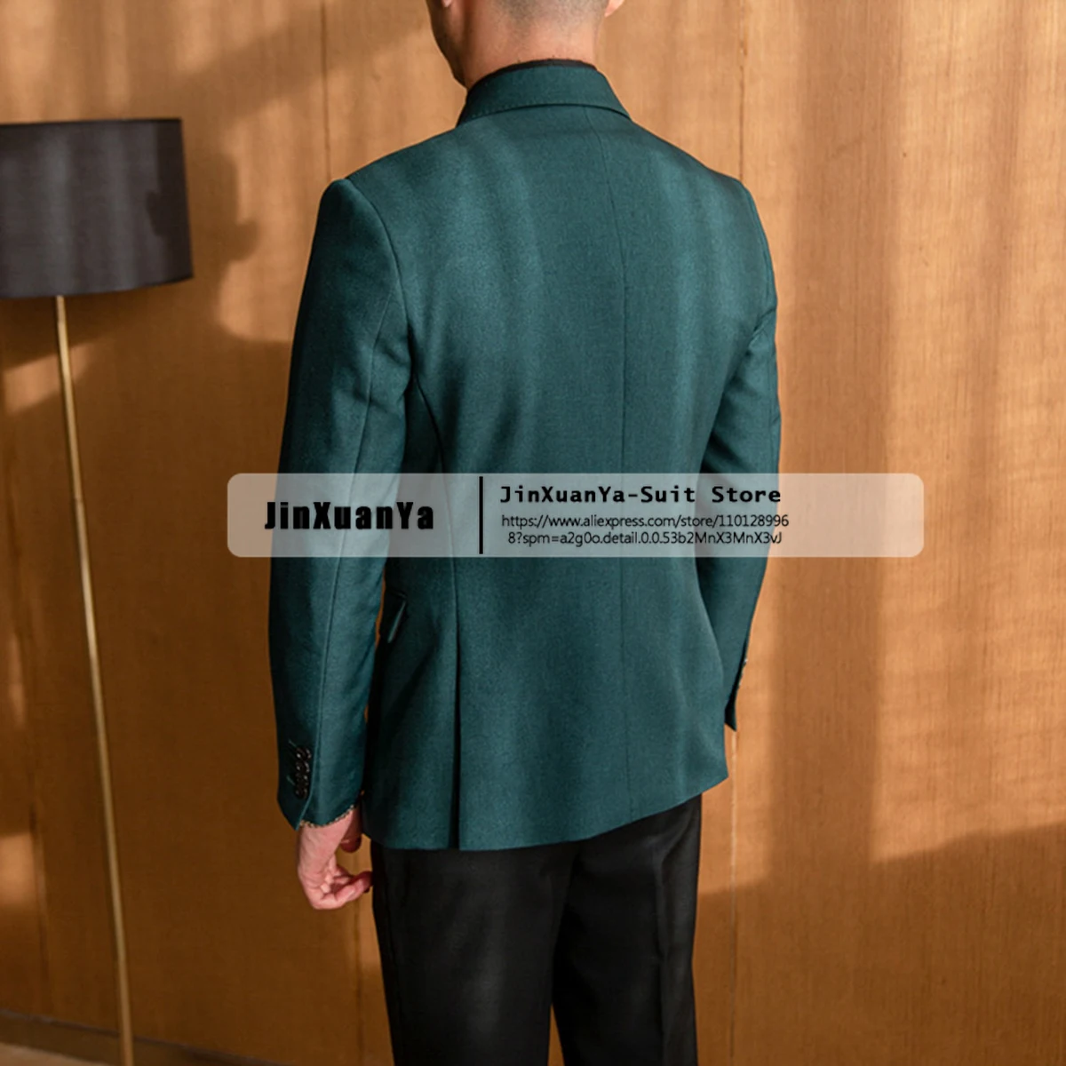 2024 Men's Blazer Tuxedos Leisure Suede Double Breasted Retro Suit Customs Self-cultivation Jackets for Wedding（Only Coat）