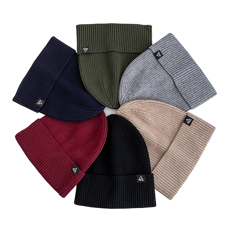 New Style Unisex Autumn/Winter Beanie Hat Mountain Peak Labal High Elasticity Knitted Hats For Men Women Outdoor Sports Ski Hats