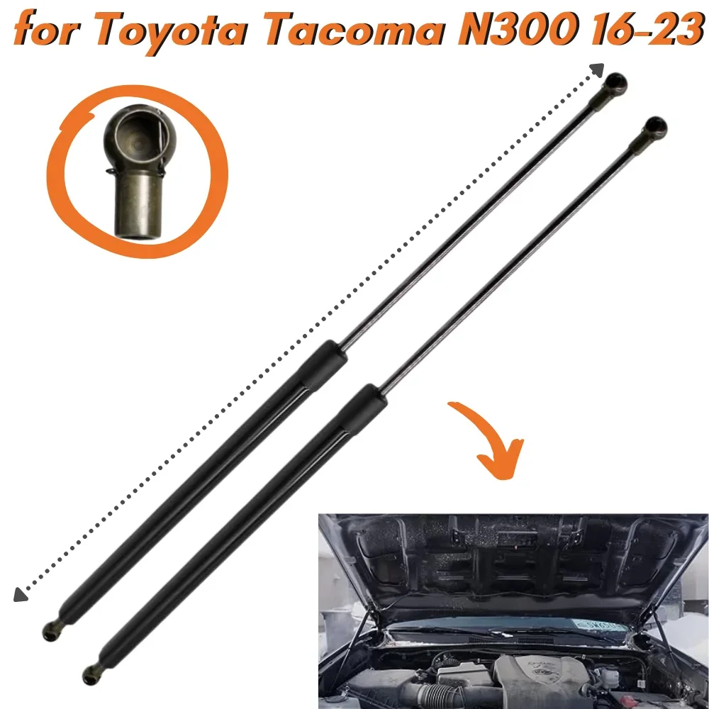 

Qty(2) Carbon Fiber Hood Struts for Toyota Tacoma N300 2016-2023 Front Bonnet Gas Springs Shock Absorber Lift Support Strut Bars