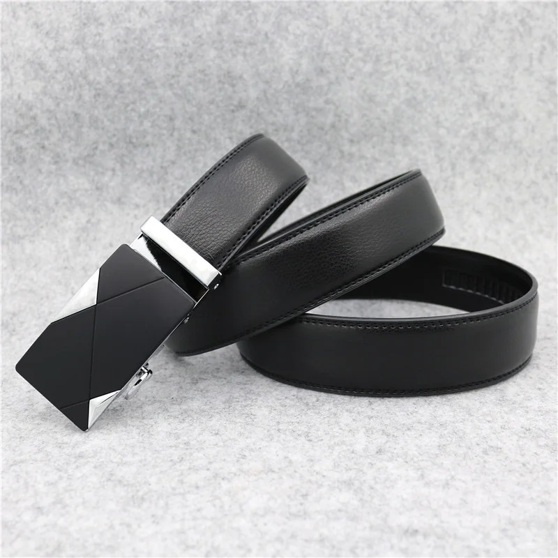 

3.5cm Business Men's Belt Alloy Automatic Buckle New Microfiber Material Wear-resistant Fashion Belt for Men Waistband
