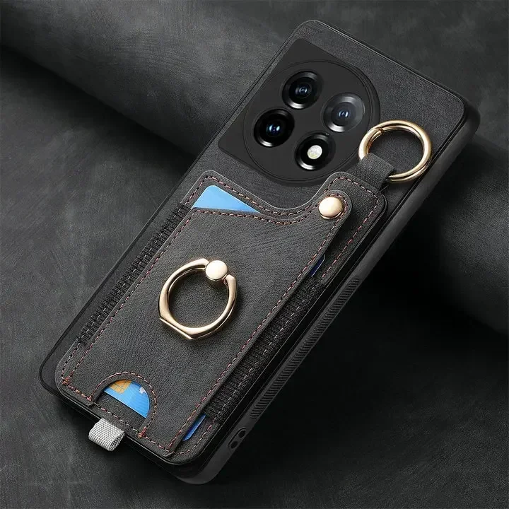 Luxury Leather Card Holder Magnetic Back Case