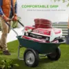 Best Choice Products Dual-Wheel Home Utility Yard Wheelbarrow Garden Cart w/Built-in Stand for Lawn, Gardening 6