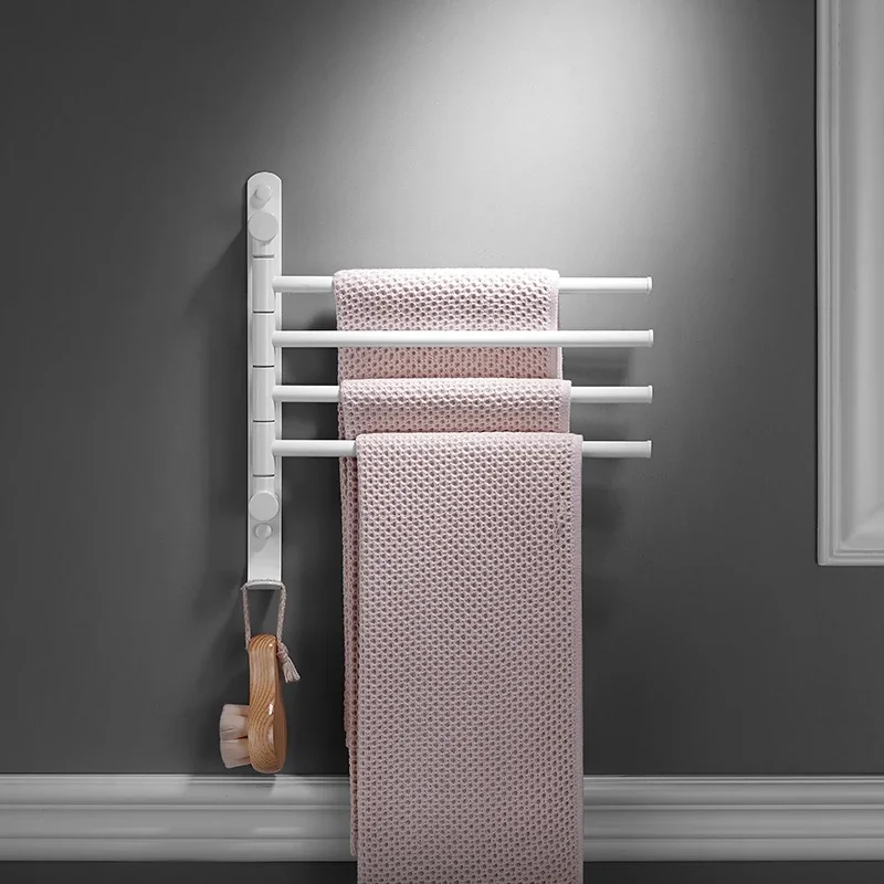 

European Simple Brass Black Towel Rack,Bathroom Activity Towel Rack,180 Degree Rotating,Hotel Houshold Hardware Accessories