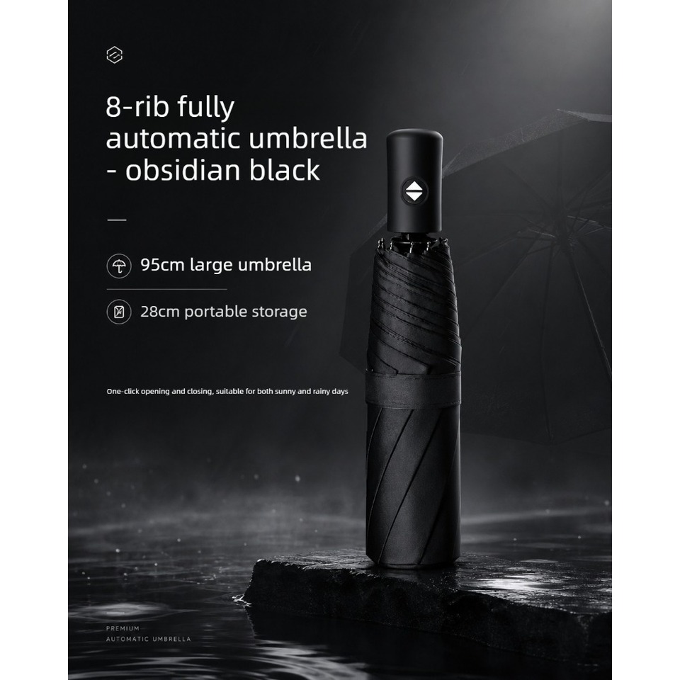  Fully Automatic Thickened Folding Umbrella Sun and Rainproof Sunscreen for Women Enlarged Reinforced 