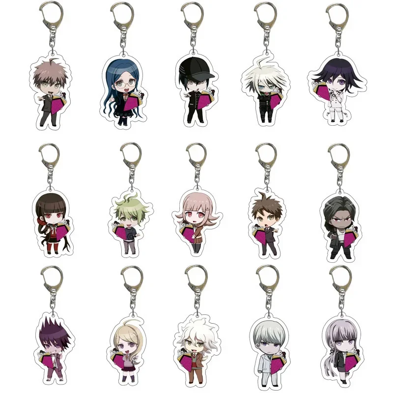 Брелок для ключей Naegi Makoto Kirigiri Kyoko Maizono Sayaka, мультяшная игра, акриловые брелки, модные ювелирные изделия, кулон, косплей, костюмы, игрушки для творчества