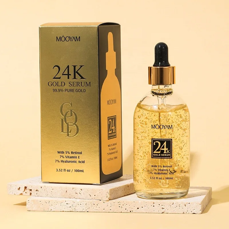 24K Gold Serum Firming Anti-wrinkle Face Anti-aging Brighten 24K Advanced Gold Serum 100ml dagu anti aging ежедневная сыворотка advanced deep anti wrinkle уменьшает тонкие линии