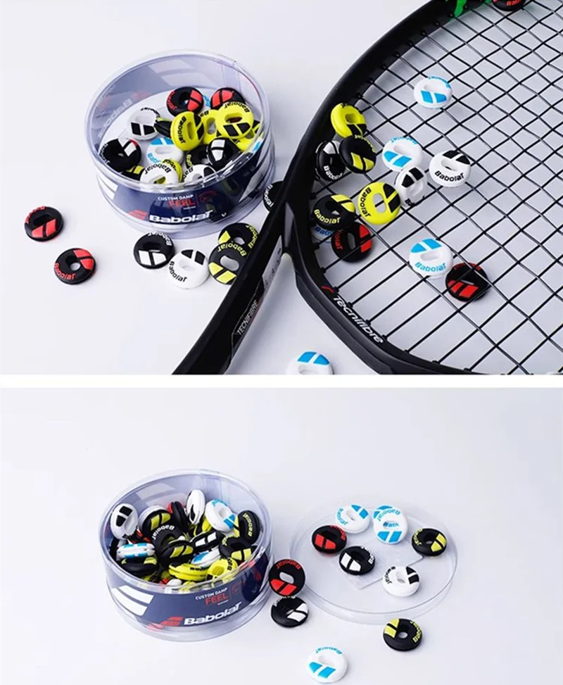 Tennis Accessories 10/2Pcs Babolat Racquet Vibration Dampeners Colorful Reduce Professional Tennis Racket Shock Absorber