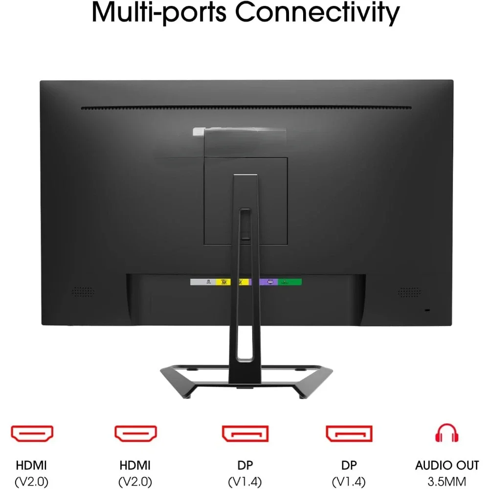 27" 3840 x 2160 UHD Monitor up to 70Hz DisplayPort HDMI 99% sRGB Build-in Speakers, Black