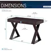 Trendy Writing Desk with Drawer, Espresso 2