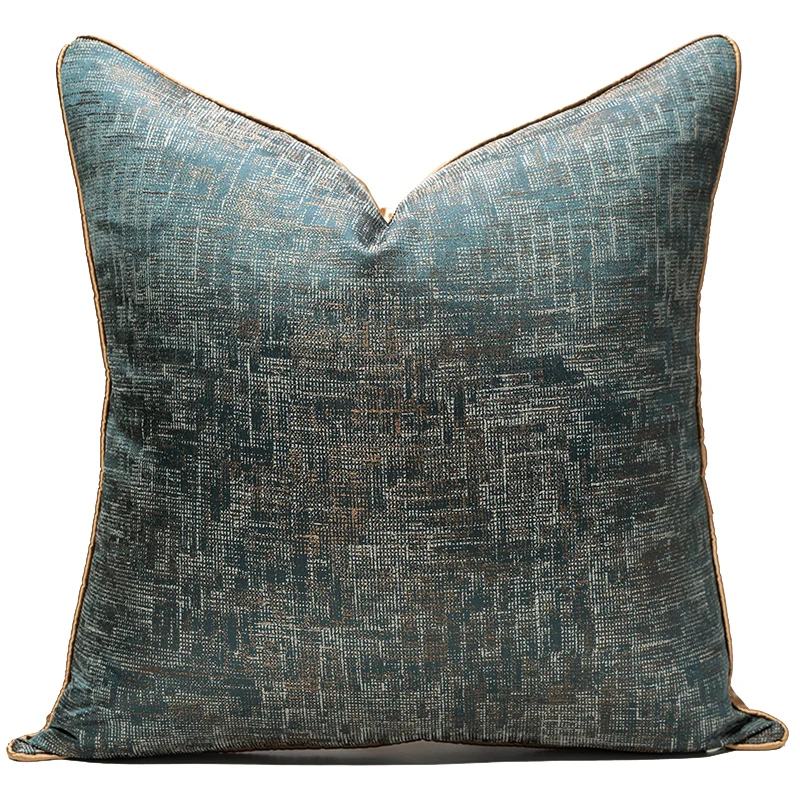 Nordische moderne silber beige blau gold karierte kissen bezug luxus jacquard kissen bezug für wohnzimmer dekoration – Detail 7