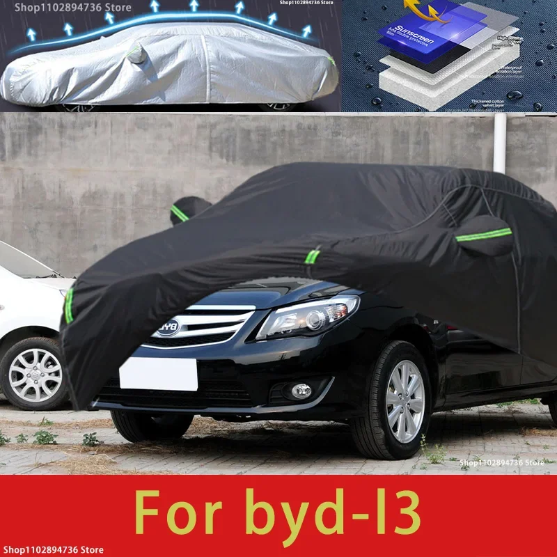 

For byd L3 fit Outdoor Protection Full Car Covers Snow Cover Sunshade Waterproof Dustproof Exterior black car cover