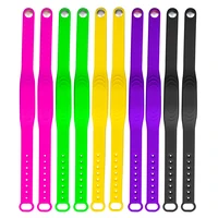 3PCS Waterproof RFID 125khz 13.56MHz Access Control Silicone Wristband Smart Bracelet Tag 4 Chips Readable Writable Optional 2