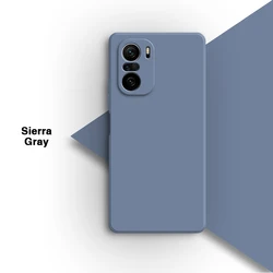 Sleek Liquid Silicon Soft Shell Phone Case Cover - Black for Redmi K40 (Sierra Gray)