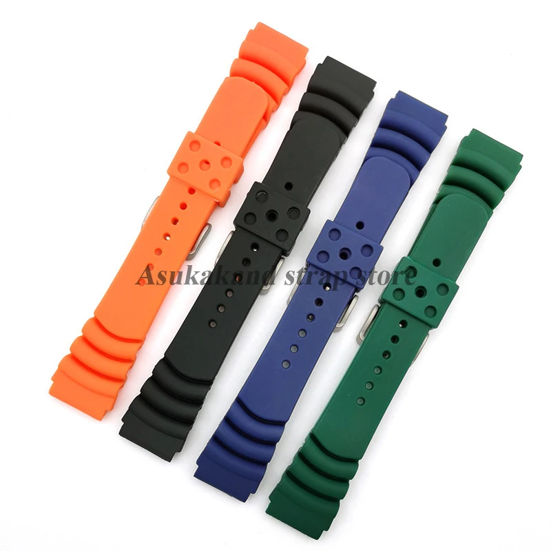 Silicone Waterproof Watch Strap Replacement - Men's Diving Wristband Accessory