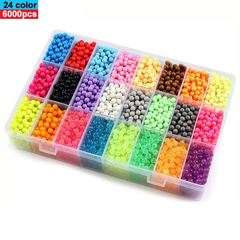 

Montessori Refill Beads puzzles Crystal DIY water spray ball games 3D handmade magic toys for children kid manualidades Cuentas