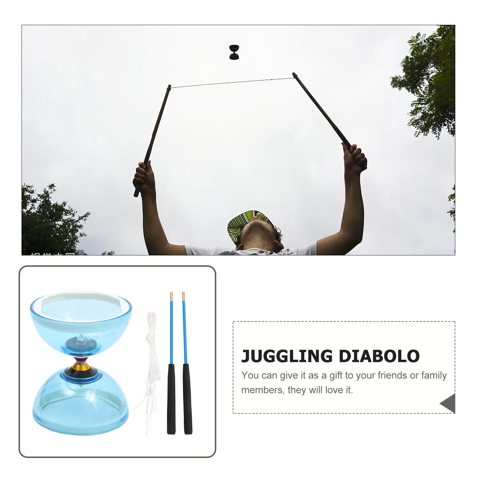 Double Wheel Diabolo Crystal Bearing YoYo Juggling Trick Toy Chinese YoYo Diabolo Kids Hobby Collectibles Beginner Child