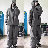 John snow 2025 New Male female couple Single and double board Ski suit set Loose type waterproof keep warm Ski pants ski jackets - Image 5
