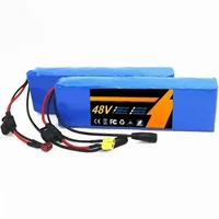 Pack de batteries lithium-ion 13S2P 48V 100000mAh 100Ah avec BMS 250W 350W 500W 750W 1000W et chargeur 54.6V gratuit 4
