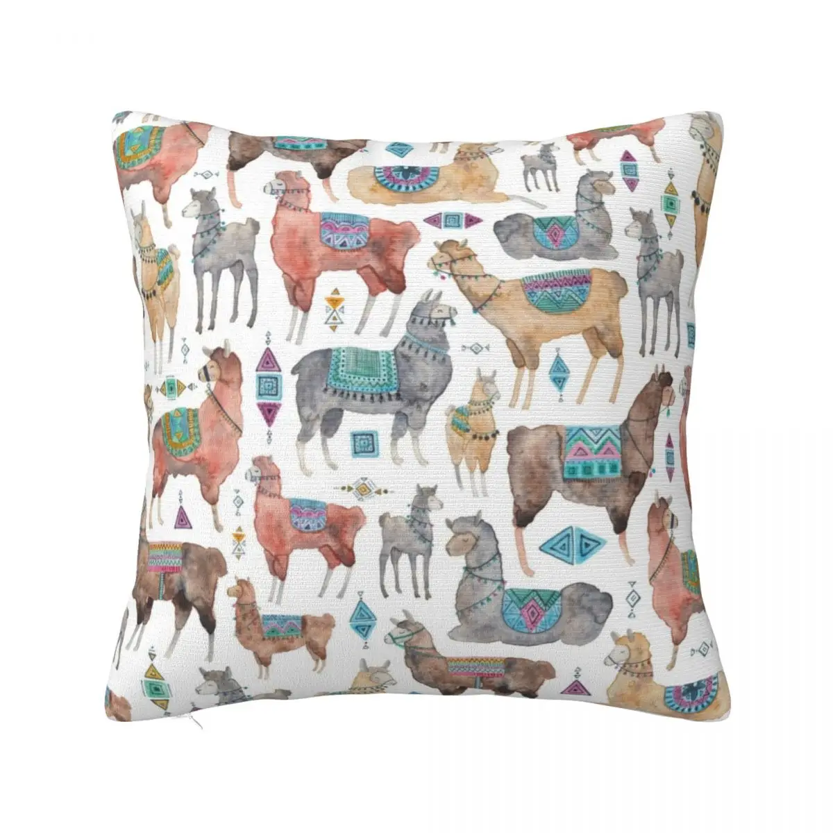 

Llamas and Alpacas Throw Pillow Pillowcases Bed Cushions Pillow Covers Decorative Cushions