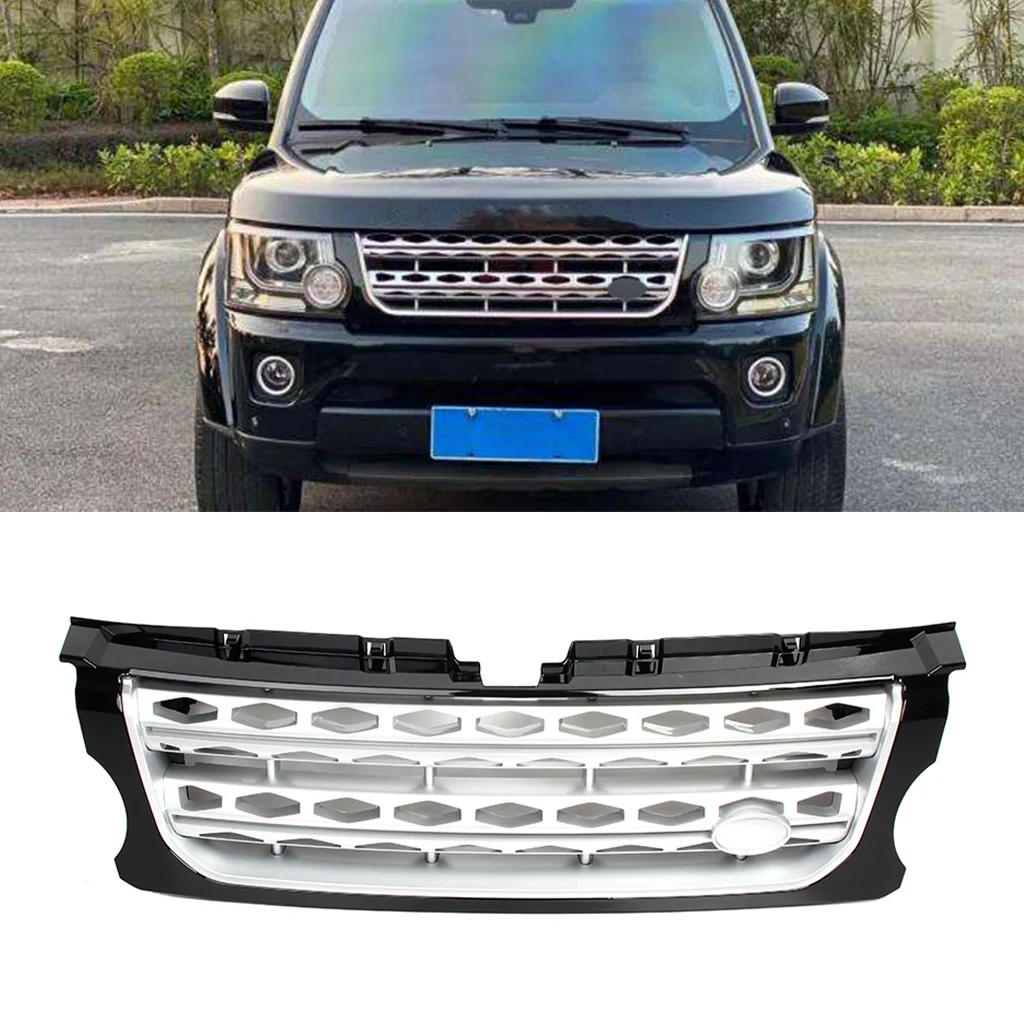 

Glossy Black Car Racing Grill Front Bumper Honey Comb Mesh Grille For Land Rover Discovery 4 LR4 2014 2015 2016 Car Accessories