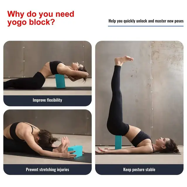 Yoga bricks EVA Foam Non-Slip Yoga Blocks Portable Fitness Pilates Equipment dance bricks Workout Meditation Training supplies 3