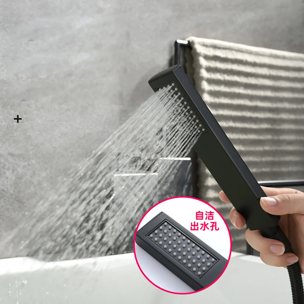 Tianview Waterfall bathtub faucet wall out of the cylinder side hot and cold bath shower shower set into the wall bathtub faucet