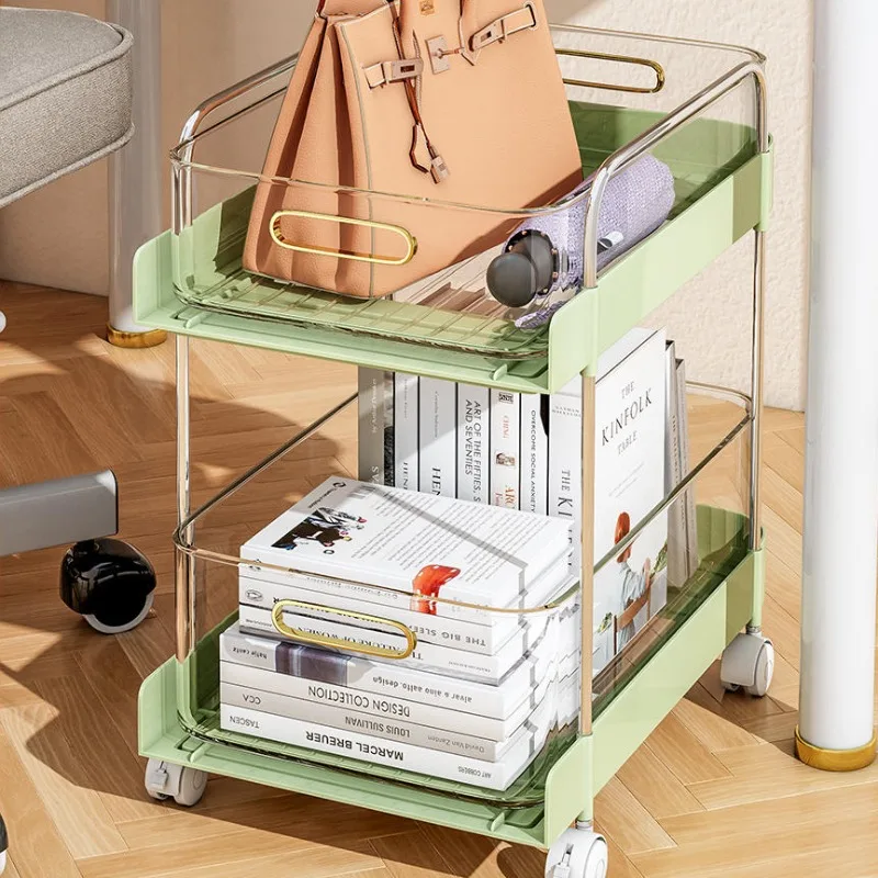 

Drawer Toy Organizer Bookcase Desktop Multi-purpose Cabinet 2-layer Removable Book Shelf Trolley Cart 모듈 선반 Storage Furniture AA