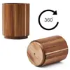 Acacia Wood Rotating Utensils Holder,Kitchen Countertop Organizer for Spoons,Forks,Knives,Cutlery Gadget Tools Storage Container 3