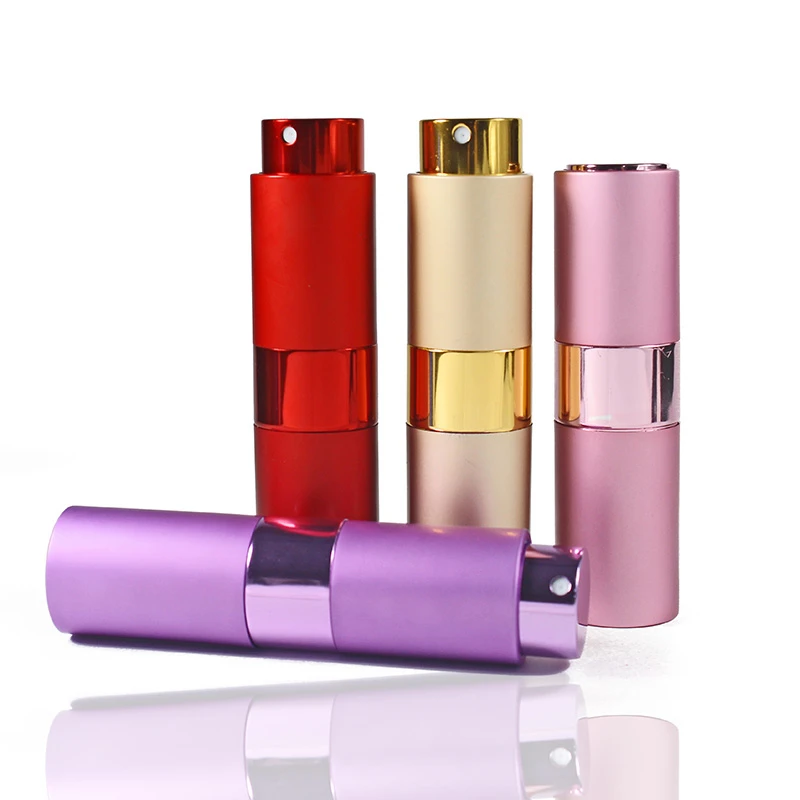 10pcs/lot 15ml Portable Can Be Rotated Aluminum Refillable Perfume