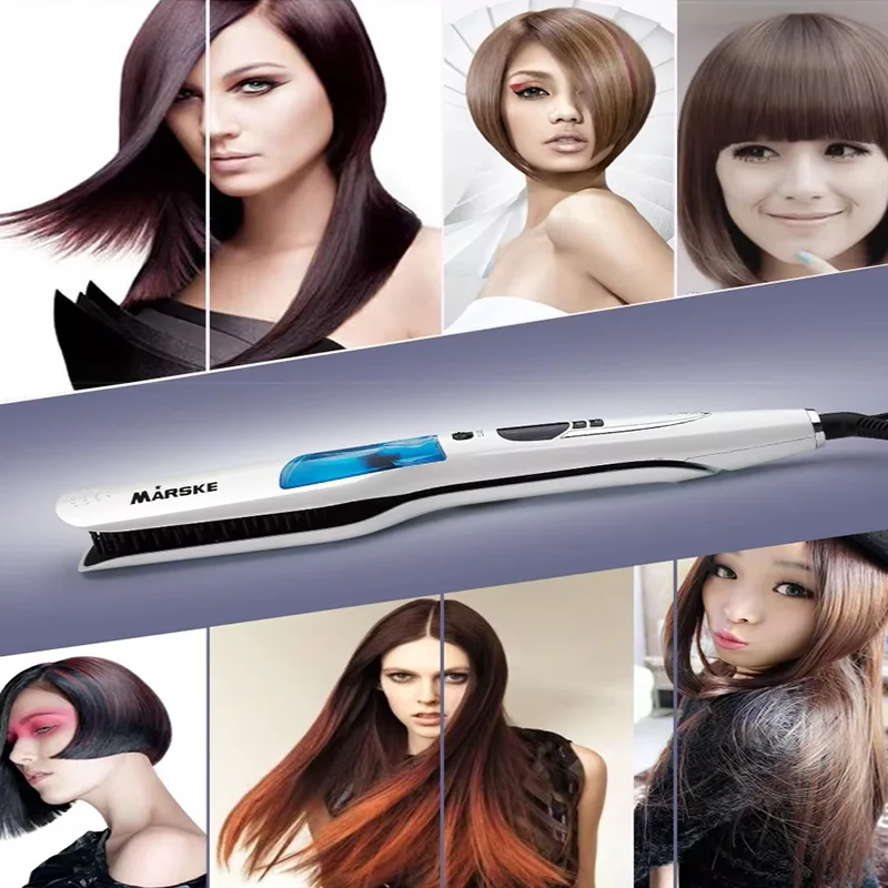 Professional fast heating electric hair straightener Multi-functional dry and wet steam straightener PTC heating hair straighten 2