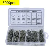 Automotive Plastic Repair Welding Nail 3000PCS/1200PCS/600PCS Pre Cut Wave Staples Bumper Repairs Hot Stapler Plastic Welders 1