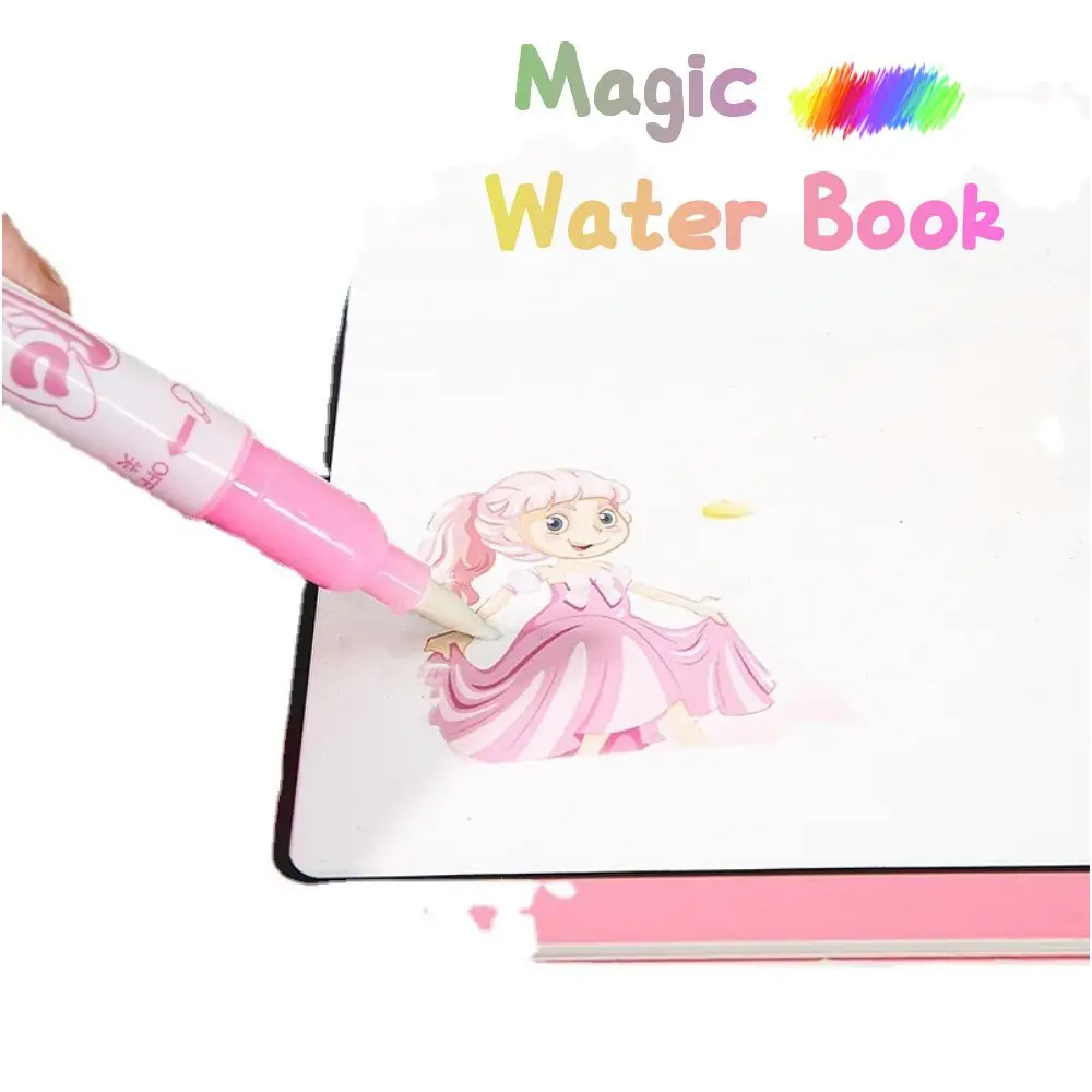 Magic Water Doodle Book for Toddlers, Montessori Approved Sensory Toy with 10 Reusable Pages, Christmas Learning Gift for Kids
