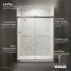 Shower Door, 74.00 x 3.06 x 59.63 inches, Crystal Clear with Matte Nickel frame 3