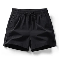 Summer Men's Casual Split Beach Shorts for Sports, Ice Silk Fitness, Running, Breathable Elastic Waist Quick Drying Solid Colors 1