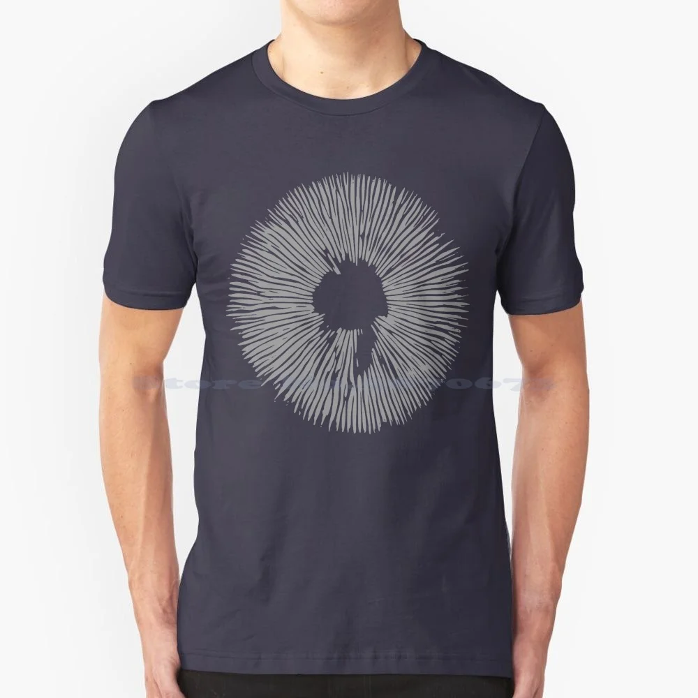 Magic Mushroom Spore Print-Psilocybe Cubensis T Shirt 100% Cotone Tee Entheogen Spore Psichedeliche Attive Triptamina