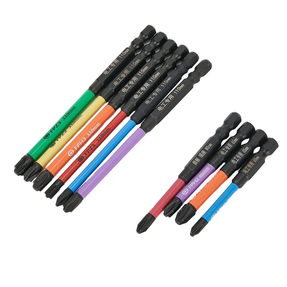 크로스 스크루드라이버 PZ 스크루드라이버 비트, 색상 차별화, 더 쉬운 자기 작업, FPH1 FPH2 FPH3, 10 개