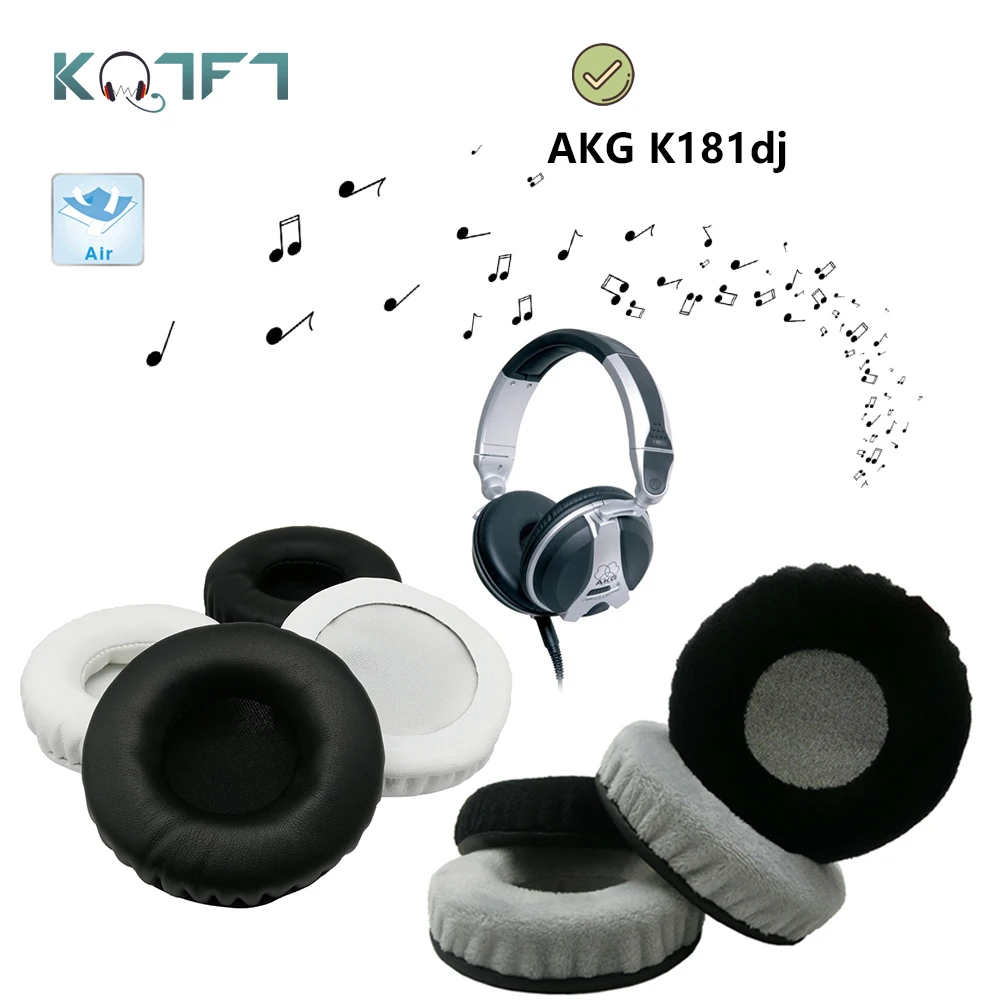 

KQTFT Round shape 1 Pair of Replacement Ear Pads for AKG K181dj Headset EarPads Earmuff Cover Cushion Cups